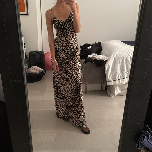 Ganni Blakey silk blend leopard maxi - Picture 1 of 9